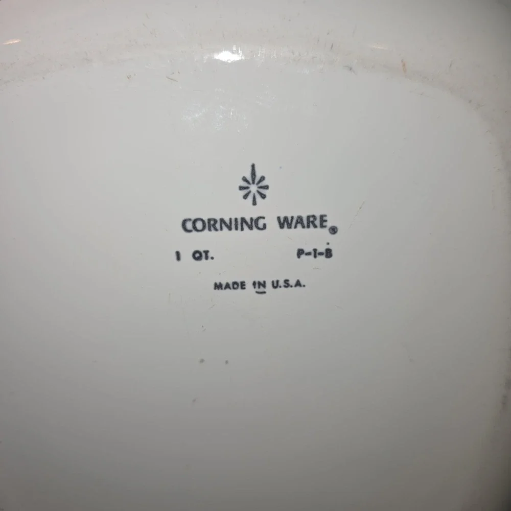 Vintage Corning Ware Blue Cornflower 1 Quart Square Casserole Dish P-1-B USA